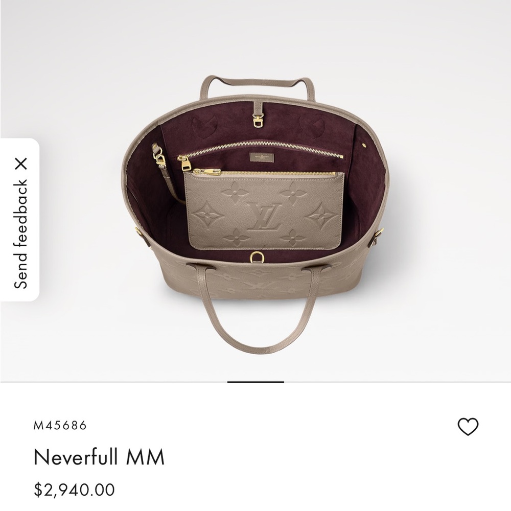 Louis Vuitton Neverfull MM Taupe Tote - Picture 3 of 4